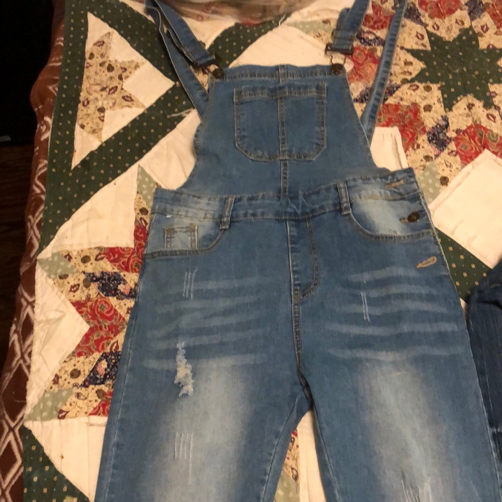 Womens new style coveralls distressed color